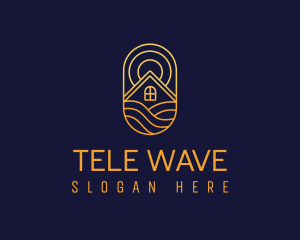 House Sun Waves logo design