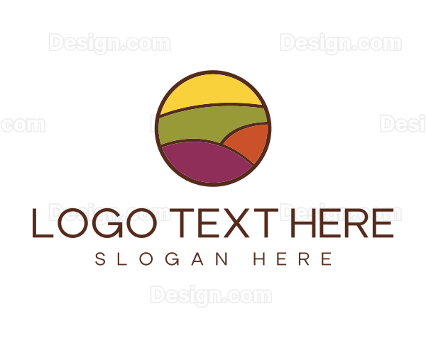 Colorful Field Landscape Logo