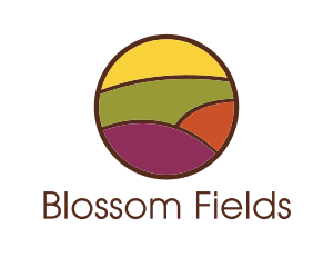 Colorful Field Landscape logo design