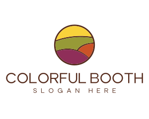 Colorful Field Landscape logo design