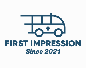 Blue Fast Ambulance logo design