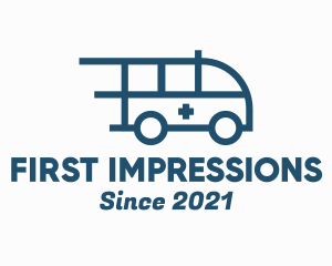 Blue Fast Ambulance logo design