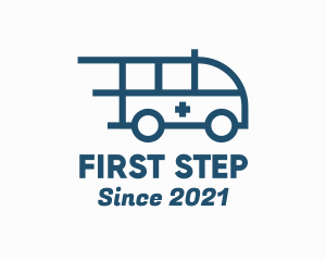 Blue Fast Ambulance logo design