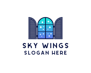 Sky Window Pane logo design