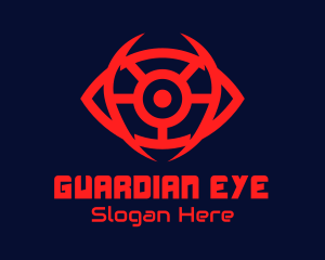 Red Tech Eye  logo design