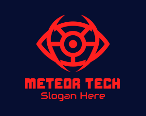 Red Tech Eye  logo design