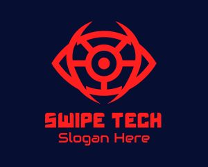 Red Tech Eye  logo design