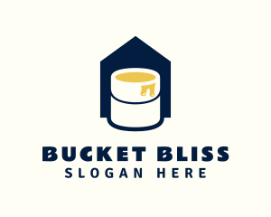 Paint Bucket Home Builder logo design