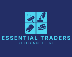 Essential  Cleaning Materials logo design