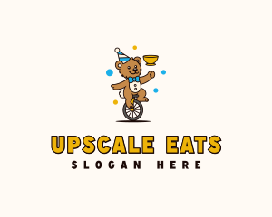 Unicycle Teddy Bear Logo