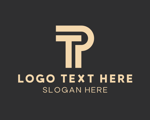 Letter Tp logo example 1