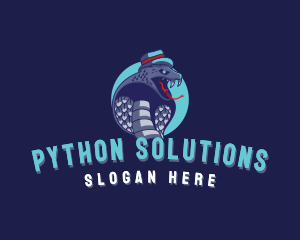 Angry Python Snake logo