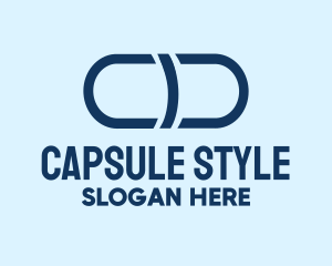 Blue Capsule Medicine logo design