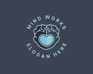 Brain Heart Mental Health logo design