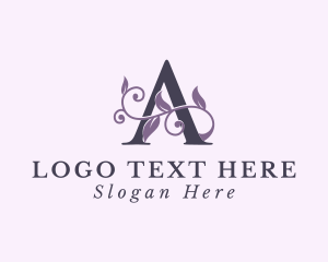 Stylish Leaf Letter A logo