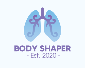 Respiratory Lung Organ logo design