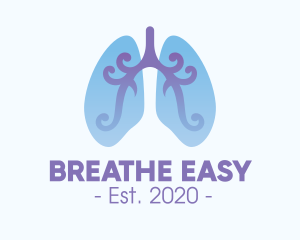 Respiratory Lung Organ logo design