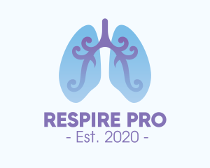 Respiratory Lung Organ logo design