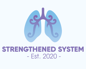 Respiratory Lung Organ logo design