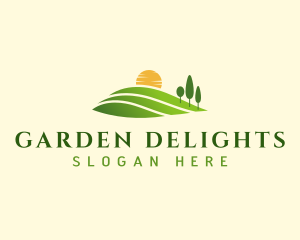 Sunset Lawn Landscaping logo design