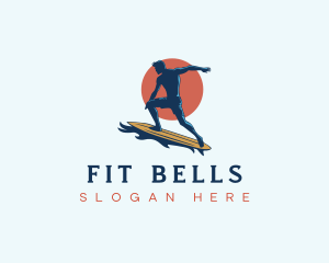 Beach Fitness Surfing logo design