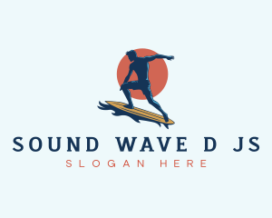 Beach Fitness Surfing logo design