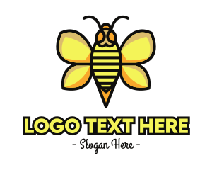 Yellow Wasp Outline logo