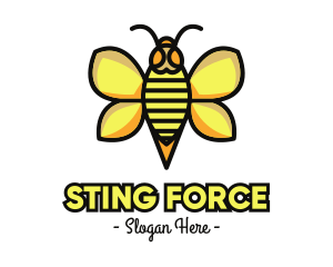 Yellow Wasp Outline logo