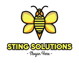 Yellow Wasp Outline logo