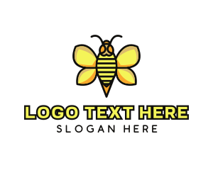 Yellow Wasp Outline logo