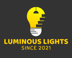 Light Bulb Stairs  logo design