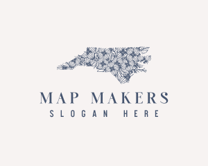 North Carolina Flower Bloom logo design