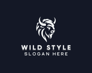 Wild Bison Animal  logo design