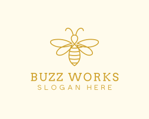 Honey Bee Insect logo design