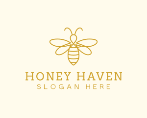 Honey Bee Insect logo design