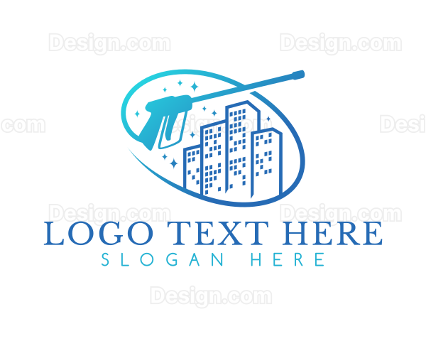 Gradient Building Cleaning Logo