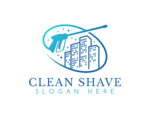 Gradient Building Cleaning logo design