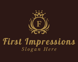 Fancy Gold Crown logo design