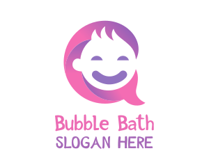 Baby Chat Bubble logo design