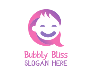 Baby Chat Bubble logo design