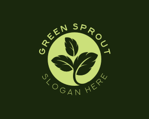 Eco Leaf Sprout logo design