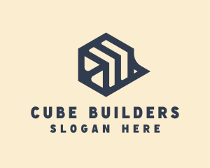 Geometric Cube Business logo design