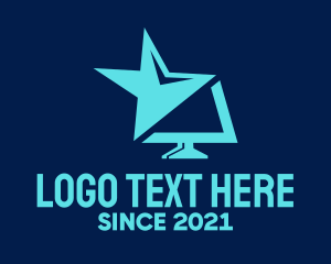 Display - Blue Star Screen logo design