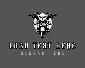 Skull Biker Wings logo