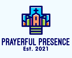 Multicolor Catholic Church  logo design