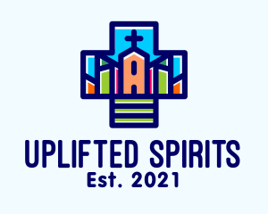 Multicolor Catholic Church  logo design