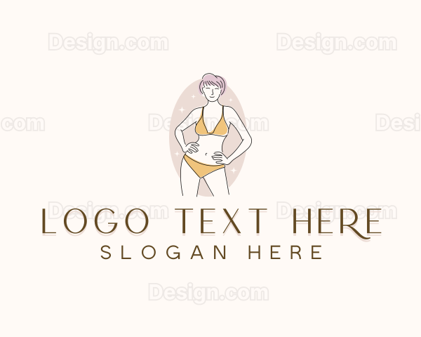 Swimwear Bikini Model Logo