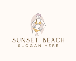 Swimwear Bikini Model logo design