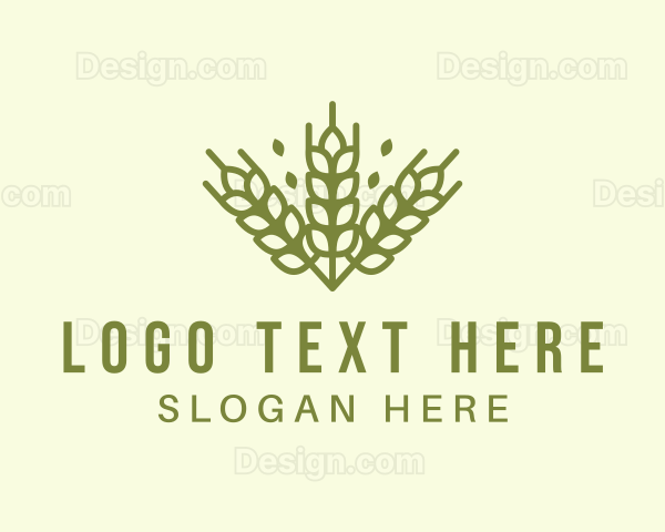 Organic Wheat Farming Logo