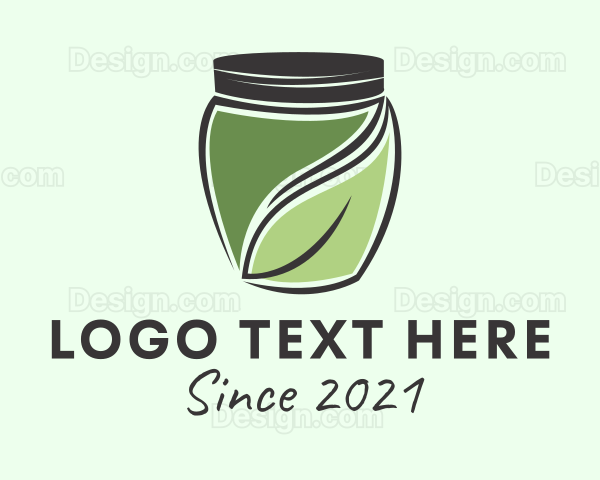 Organic Leaf Jar Logo